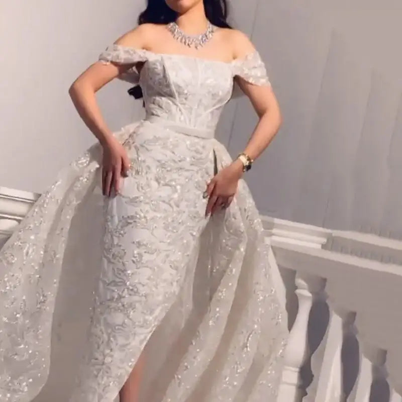 Evening wear Dresses: Strapless Mermaid Floor-Length Short Sleeved of Formal Evening