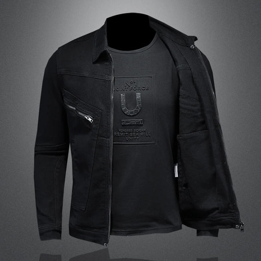 Spring New Mens Casual Cotton Denim Jacket Classic Style Fashion Slim Washed