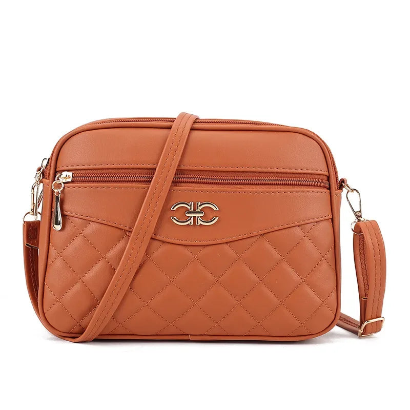 Four Layer High Capacity Middle Aged Women's Bag Fashion Lingge