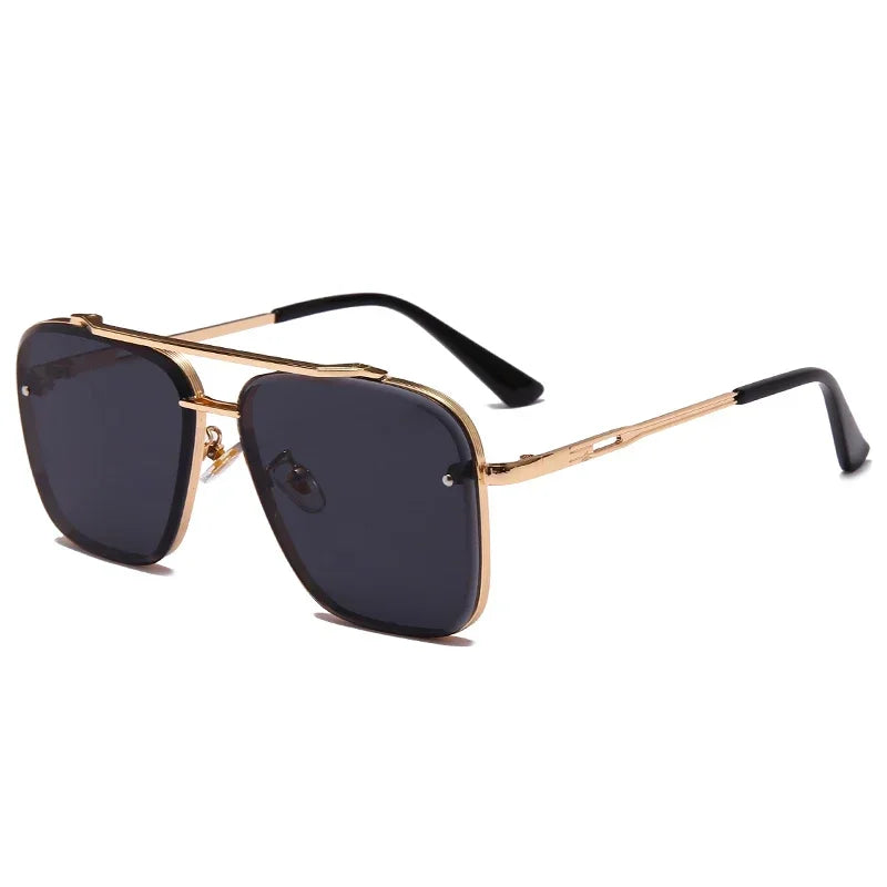Sunglasses Cool Men Vintage Luxury Brand Design Metal Sun Glasses Women