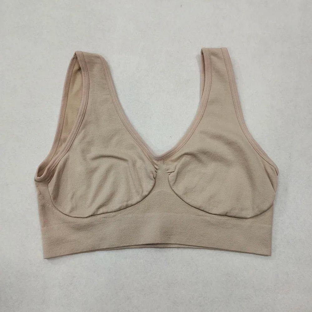 Sports Yoga Bra Women Seamless Push Up Sleep Brassiere Underwear