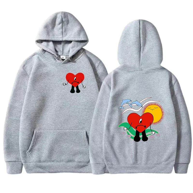 Funny Bad Bunny Hoodies Un Verano Sin Ti Print Men Women Streetwear Hoodie Hooded