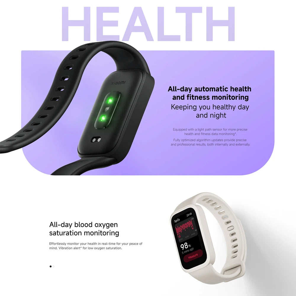 Global Version Xiaomi Smart Band 9 Active 1.47'' TFT display Xiaomi Band 9 Active Mi Band 9 Active Up to 18-day battery life
