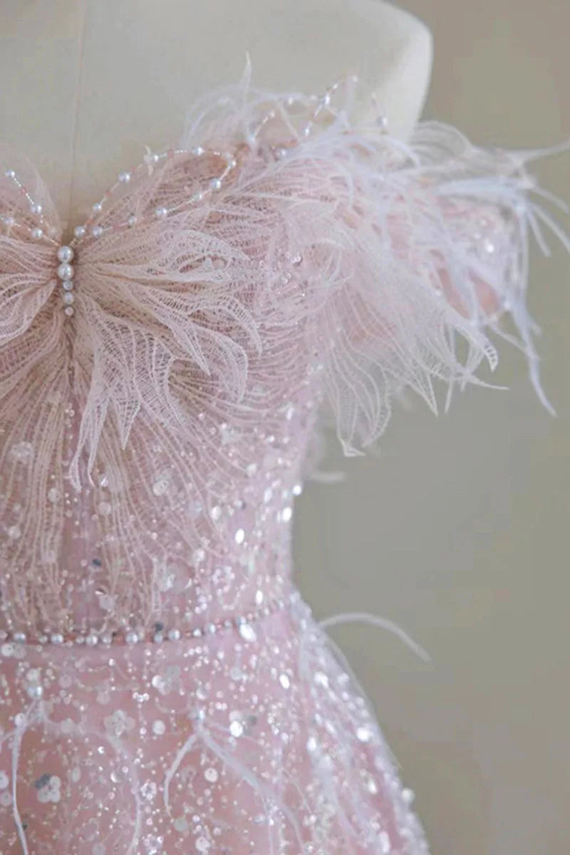 Homecoming Dresses: Prom dresses women advanced light luxury a word shoulder