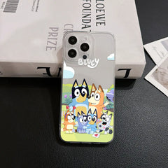 Cartoon B-Blueys Phone Case For iPhone 16 15 14 13 12 11 Mini Pro Max X XR XSMax 7 8 Plus SE20 Transparent Cover