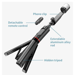 Portable Wireless Bluetooth Phone Telescopic Selfie Stick Tripod