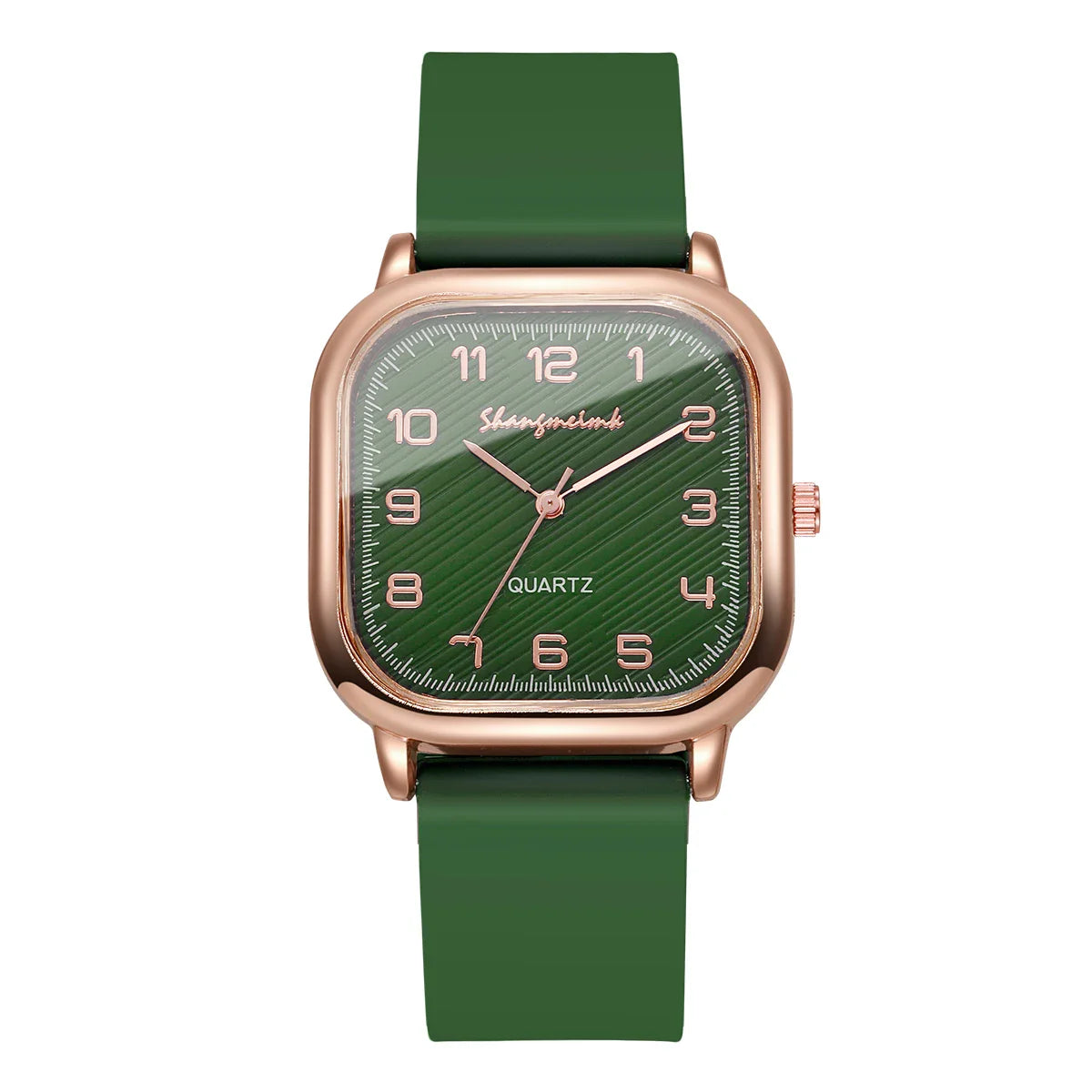 Fashion Square Women Watches Casual Silicone Strap Quartz Watch for Girls Clock Reloj Mujer