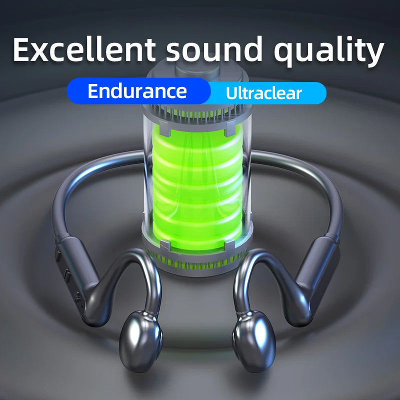 Ks15 Bluetooth Earphone Neck Mounted Wireless Headset With High Power Sound Conduction And Long Battery Life
