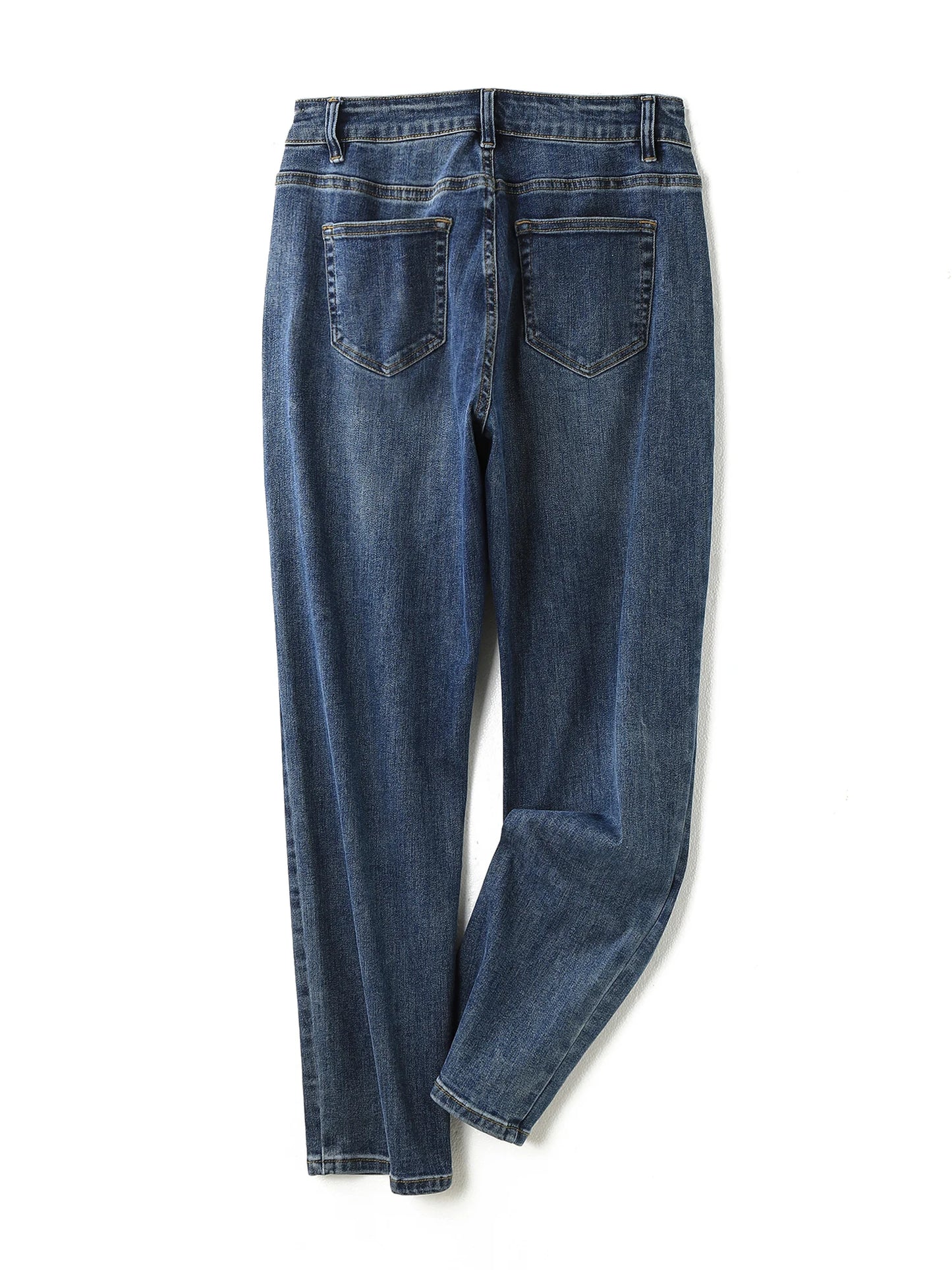 Plus Size Straight Jeans for Women Stretchy High Waist Ladies Jeans 100 Kgs Tall Women