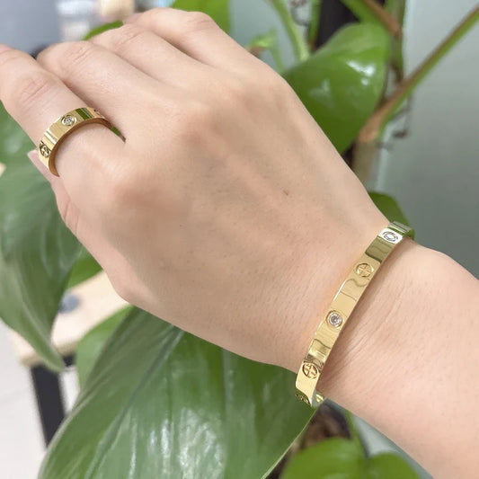 Luxury Brand Jewelry Fashion Stainless Steel Charm Luxury Jewelry Bangle SCREW Cartierreds Bracelets Couple Gift