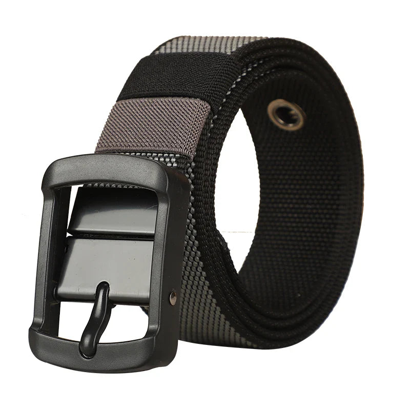 New canvas waist belt men's needle buckle leather belt nylon woven workwear casual tactical young teenagers students