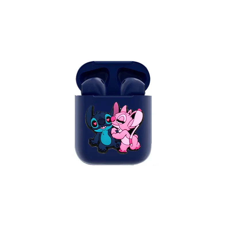 Disney's New TWS i12 Wireless Headphones Bluetooth Stitch 5.0 Headphones Matte Macaron Headphones with Microphone Handsfree