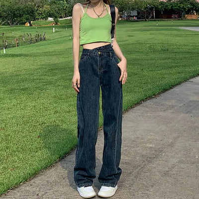 2023 New Spring Summer Women Casual Cotton High Waist Jeans Fashion Casual Ladies Pencil Pants