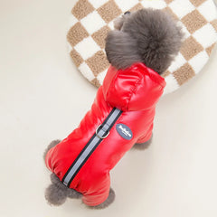 Padded Winter Puppy Onesie Waterproof Boy Dog Clothes for Small Dogs Warm Shih