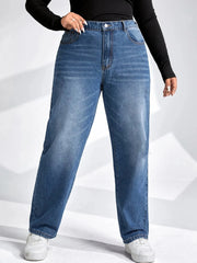 Plus Size Tapered Jeans for Women Full Length Harem Women Jeans