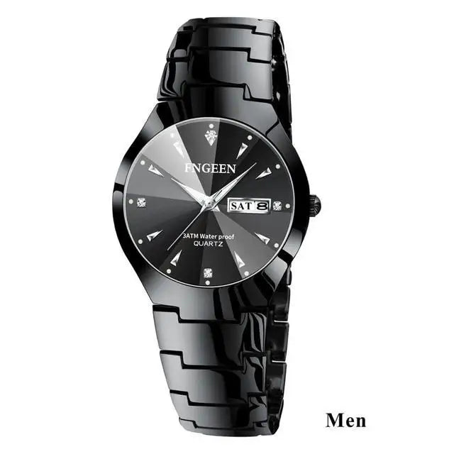 2024 FNGEEN 5808 Relogio Feminino Couple Watch Men Quartz watch for Lovers Luxury Womens wristwatch Stainless Steel Waterproof