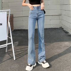 Flared Jeans Woman High Waist Wide Leg Pants Leisure Fashion Stretch