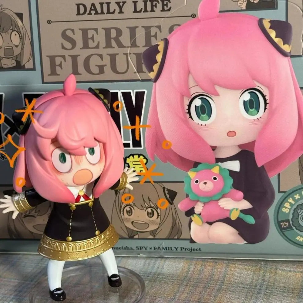 SPY×FAMILY Anya Forger Blind Box, Anime Figure Set, Cute Kawaii Collectible Toy, Desk Decor & Birthday Gift for Fans