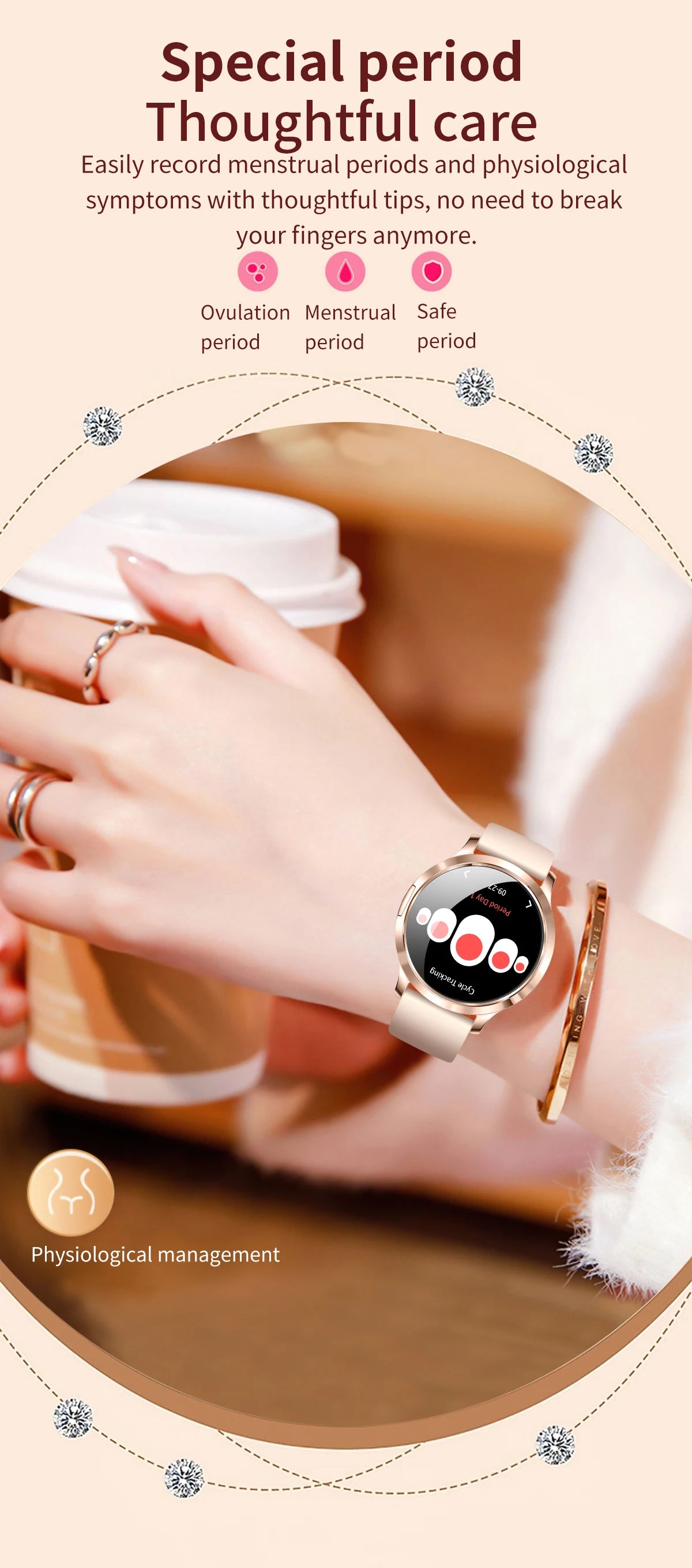 LIGE 2025 New Smart Watch For Women AMOLED HD Screen Watches IP68 Waterproof Heart Rate Monitor Ladies Utra-thin Smartwatch