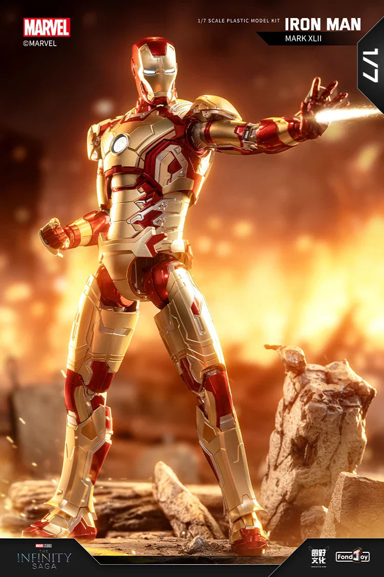 Original FondJoy Iron Man MK42 MK43 MK46MK5 MK6 MK7 DIY Toy Action Figure Tony Stark Legend Collection Anime Model Kids Gift