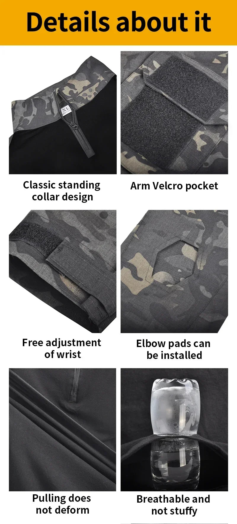 Camo Tactical Uniform Airsoft Ripstop Suit Multi Pocket Suits Hunting Pants Men Trainning Shirts Airsoft Paintball Clothes Sets