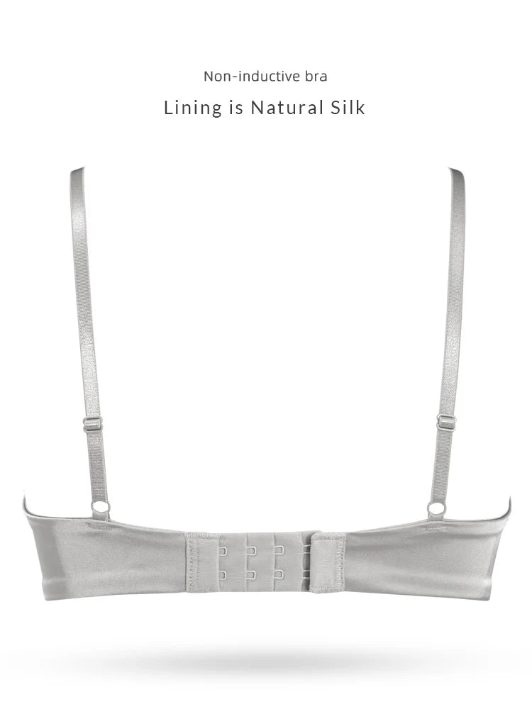 Women Wire Free Silk Bras Natural Silk Lining 3/4 Cups Everyday wear Bra