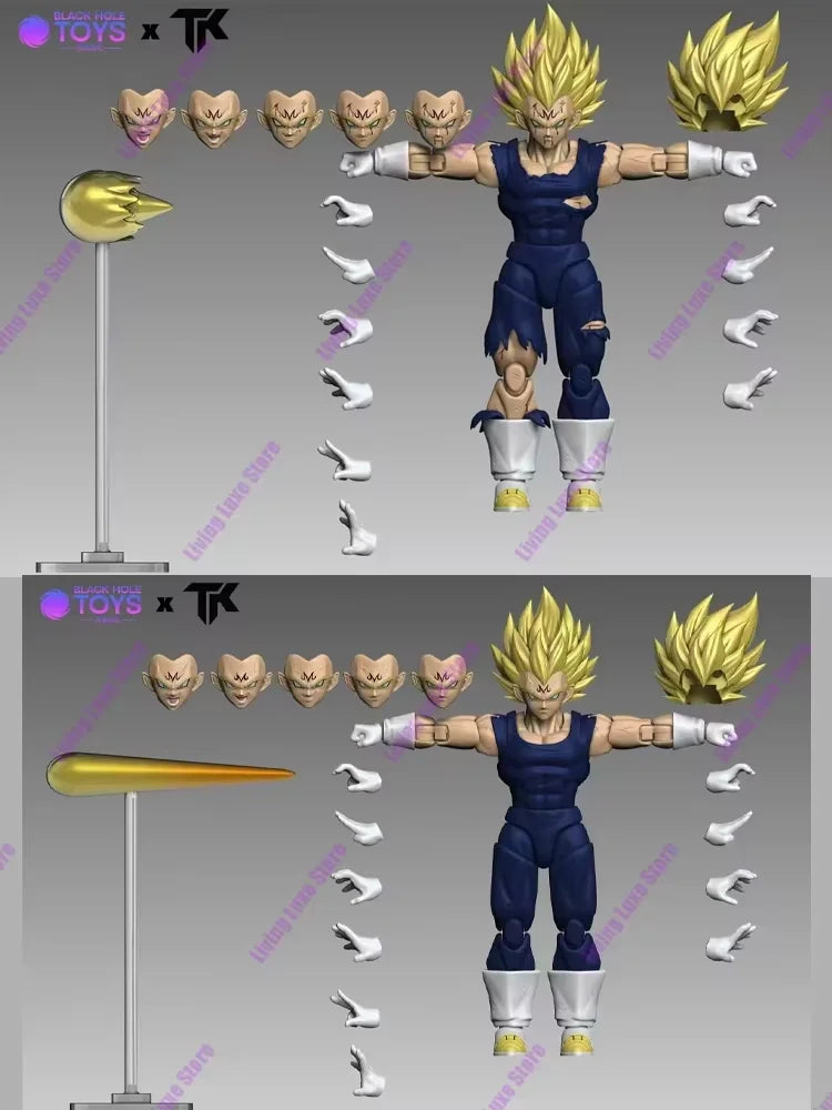 In Stock Black Hole Toys & TK Dragon Ball SHF Super Saiyan SSJ Majin Vegeta Full Power Anime Action Figures Models Gifts Kid Toy