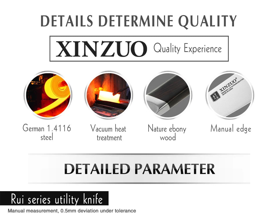 5" Utility Knife Stainless Steel Kitchen Knife Best Paring Fruit Multi-purpose