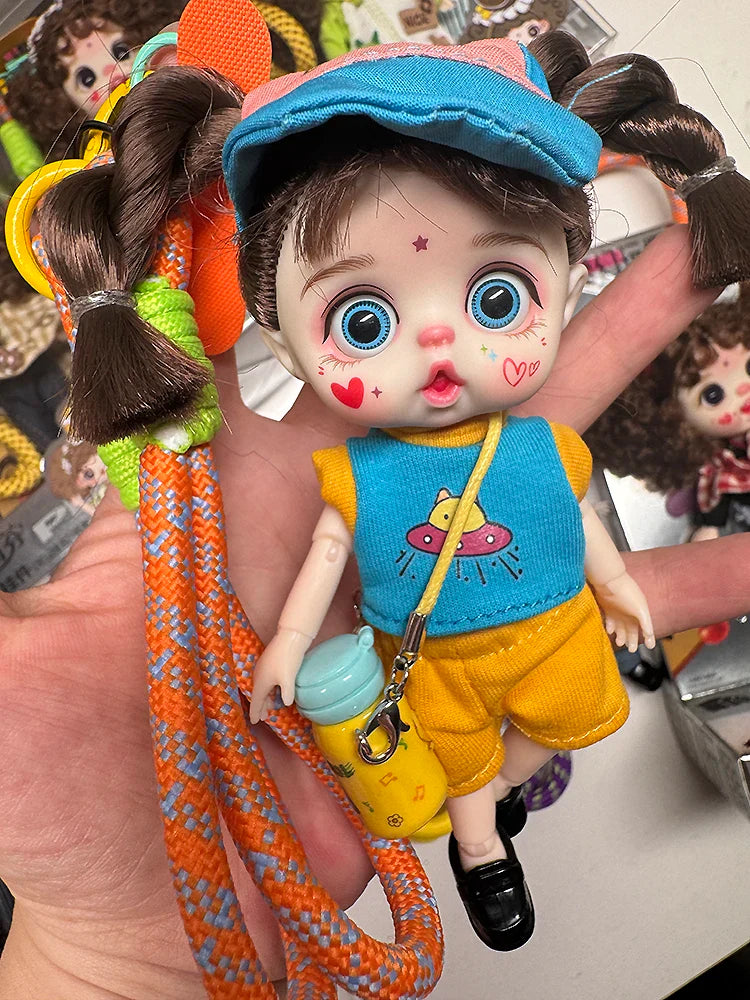 Mini Doll Dolls for girls Labbu doll pocket blyth Boy girl Doll Barbi cry Baby Rainbow Ball jointed doll Mobile phone Decoration