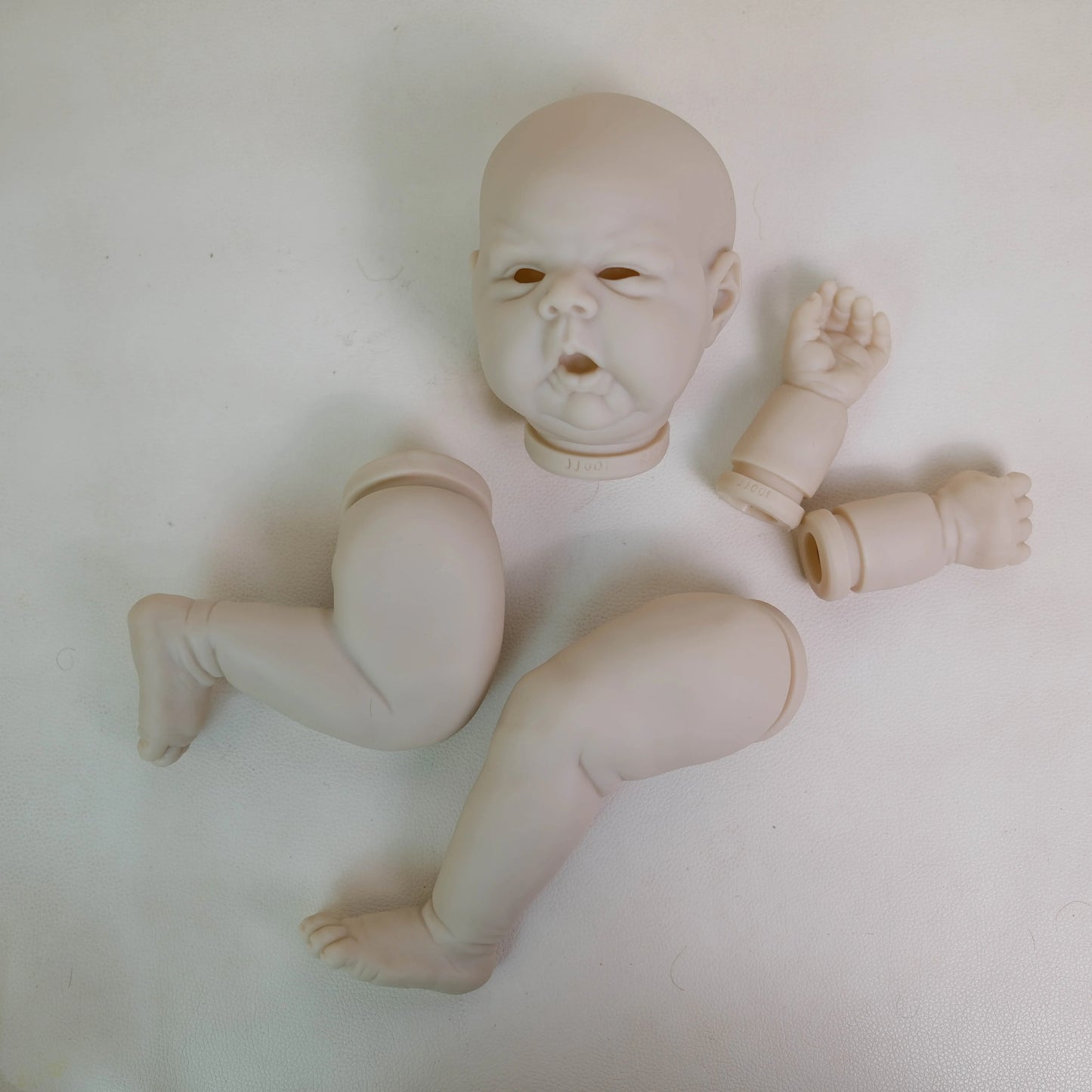 NPK 24inch Unfinished Reborn Doll Kit Limited Edition Gounchi with Cloth Body And Eyeballs DIY Doll Parts for Collectors