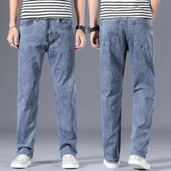 Men's Jeans Classic Retro Baggy Trousers Summer Regular Straight