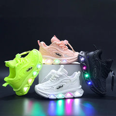 Boys and Girls Light Up Clunky Sneaker Small and Medium-sized Children's Soft