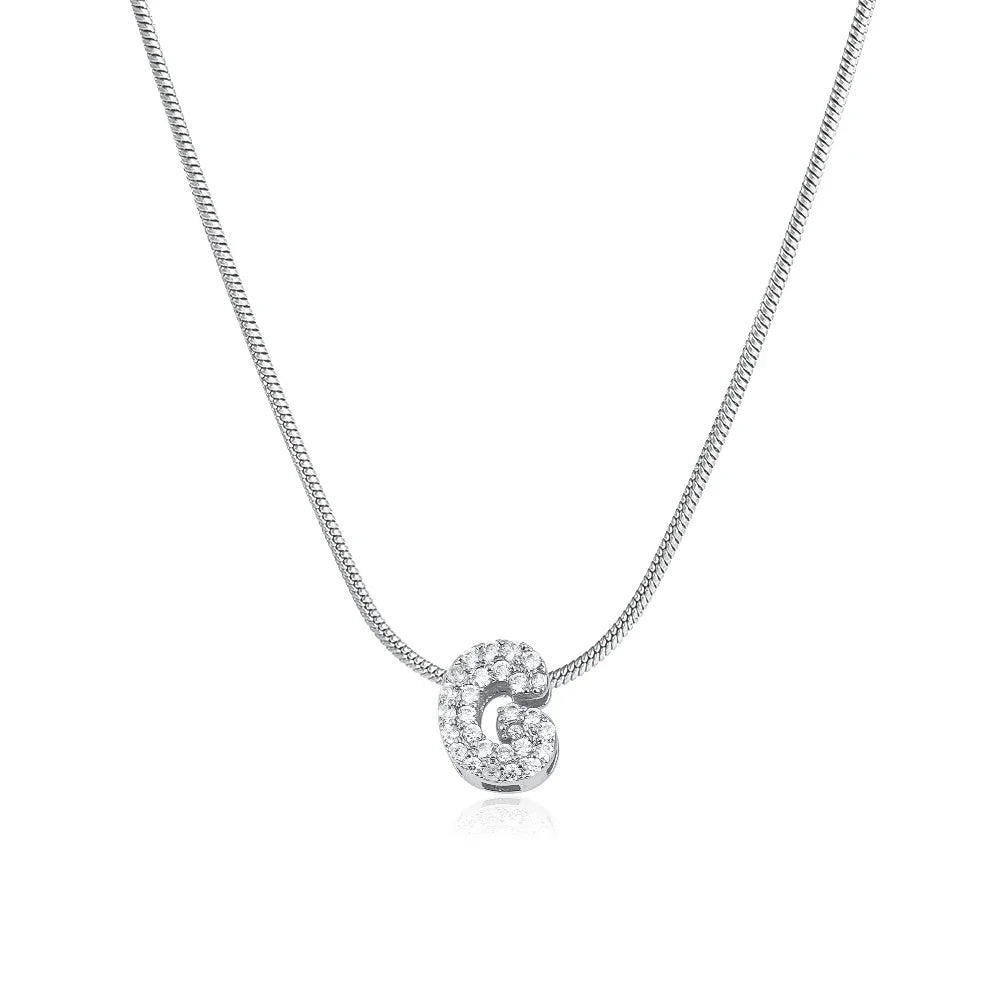 Fashion Tiny CZ Zircon Initial Alphabet Pendant Neckalce Gold Plated Stainless Steel A-Z Letter Necklaces Birthday Gifts Jewelry