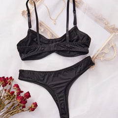 Ladies Smooth Comfortable Thin Underwear Women Nightwear Inner Solid