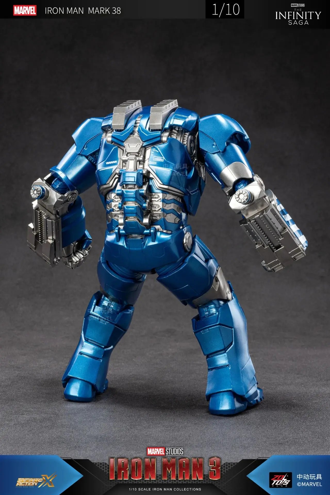 1:10 ZD Toys Iron Man MK38 Igor MK25 Striker MK26 Gamma MK36 Peacemaker MK40 MK15 Sneaky Action Figure Collections Gift