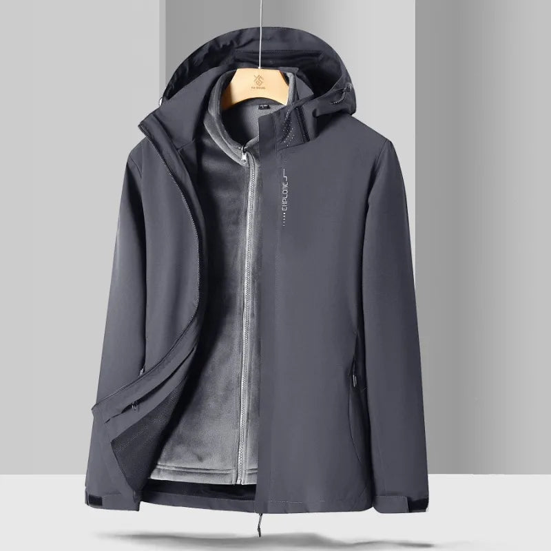 Men's Stormtrooper Jacket Autumn and Winter Thickened Windproof Warmth Solid Color