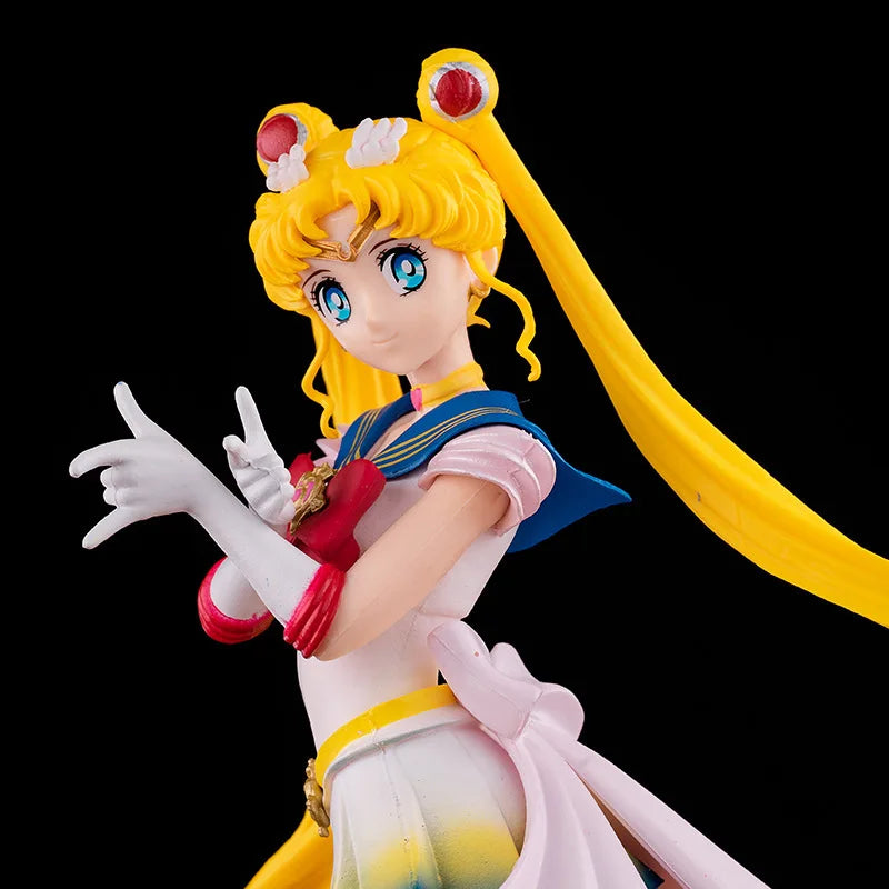 23cm Anime Sailor Moon Action Figure Doll Princess Serenity Cake Ornaments Collection PVC Tsukino Usagi Figure Model Toys Gifts