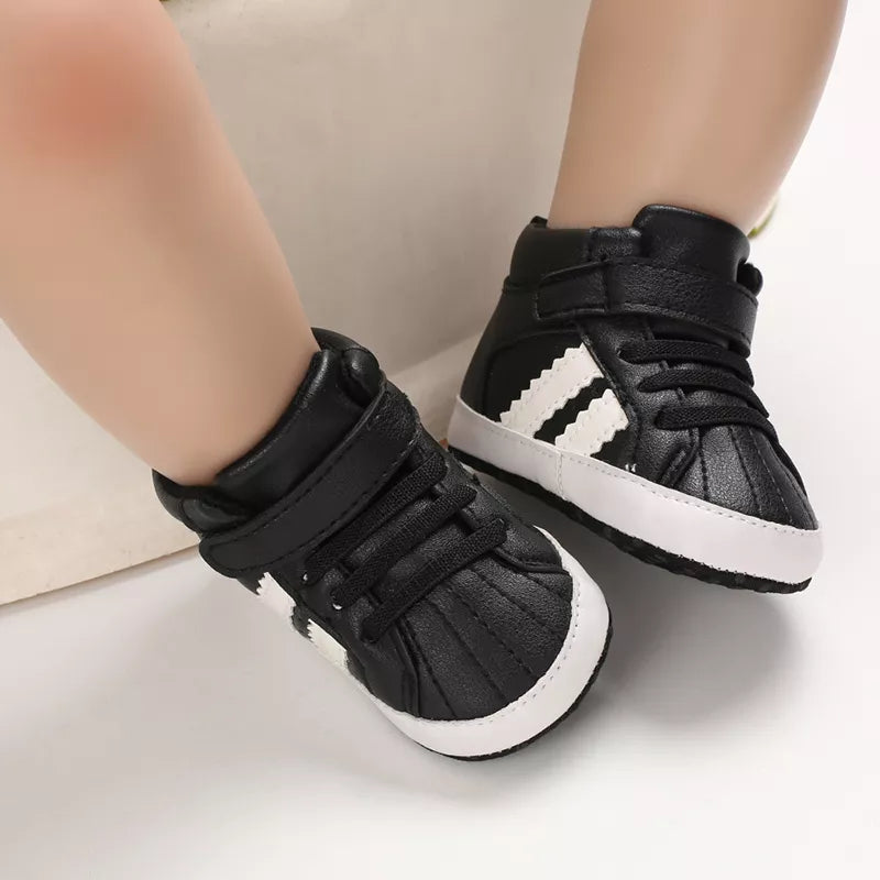 Black Fashion Casual Shoes Boys And Girls Non Slip First Walkers