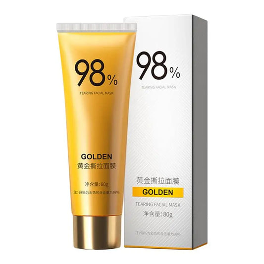 80g Gold Foil Peel-Off Mask Peel Off Anti-Wrinkle Face Mask 98% golden Mask Facial For Deeply Cleans Skin Care