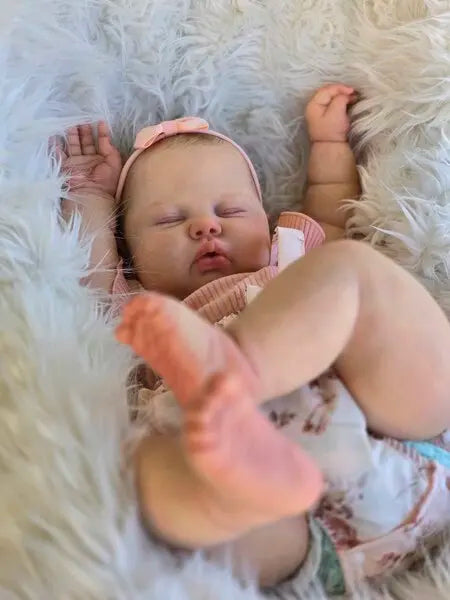 NPK 19-inch Reborn Girl Baby Doll - Hand-Painted Finish Soft Cloth Body Realistic Vinyl Pickle Doll High-Quality Collectible