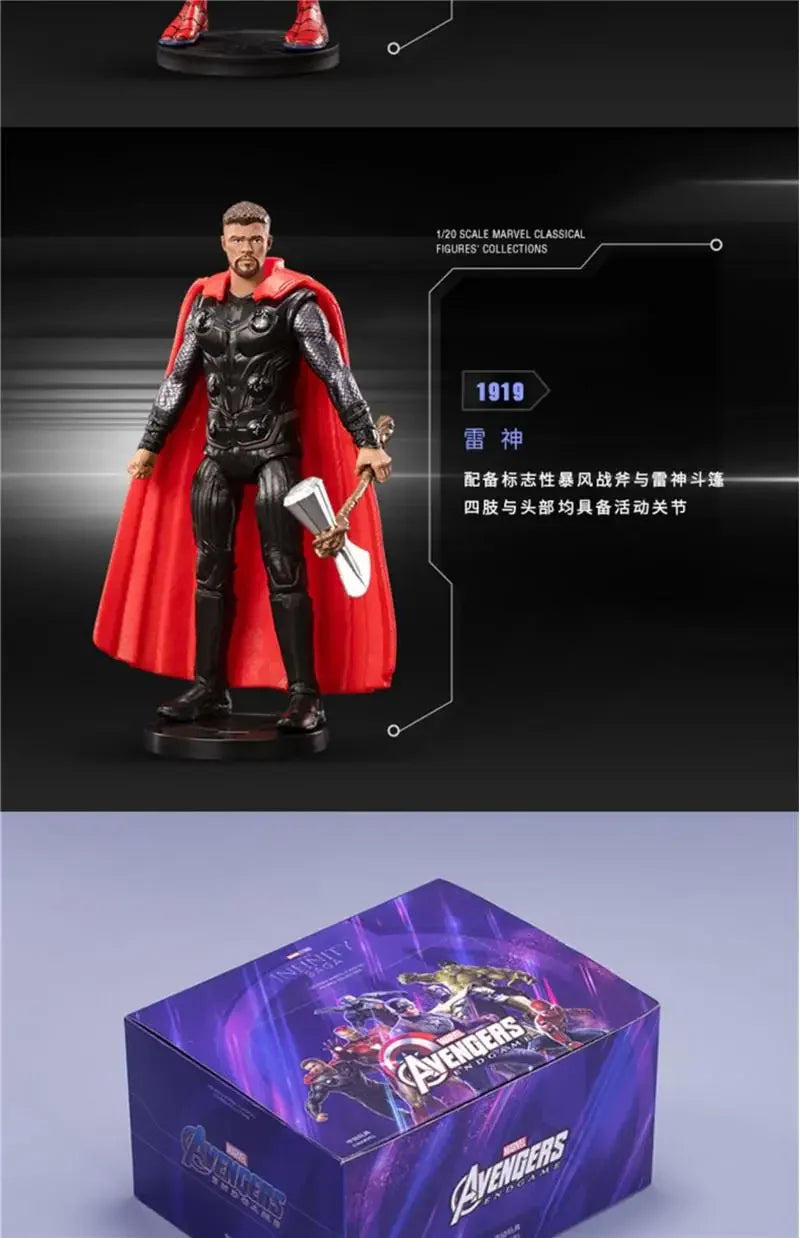 ZD Toys Official Avengers Legends: Iron Man, Spider Man, Thor, Captain America, Thanos, Hulk, War Machine Action Figures