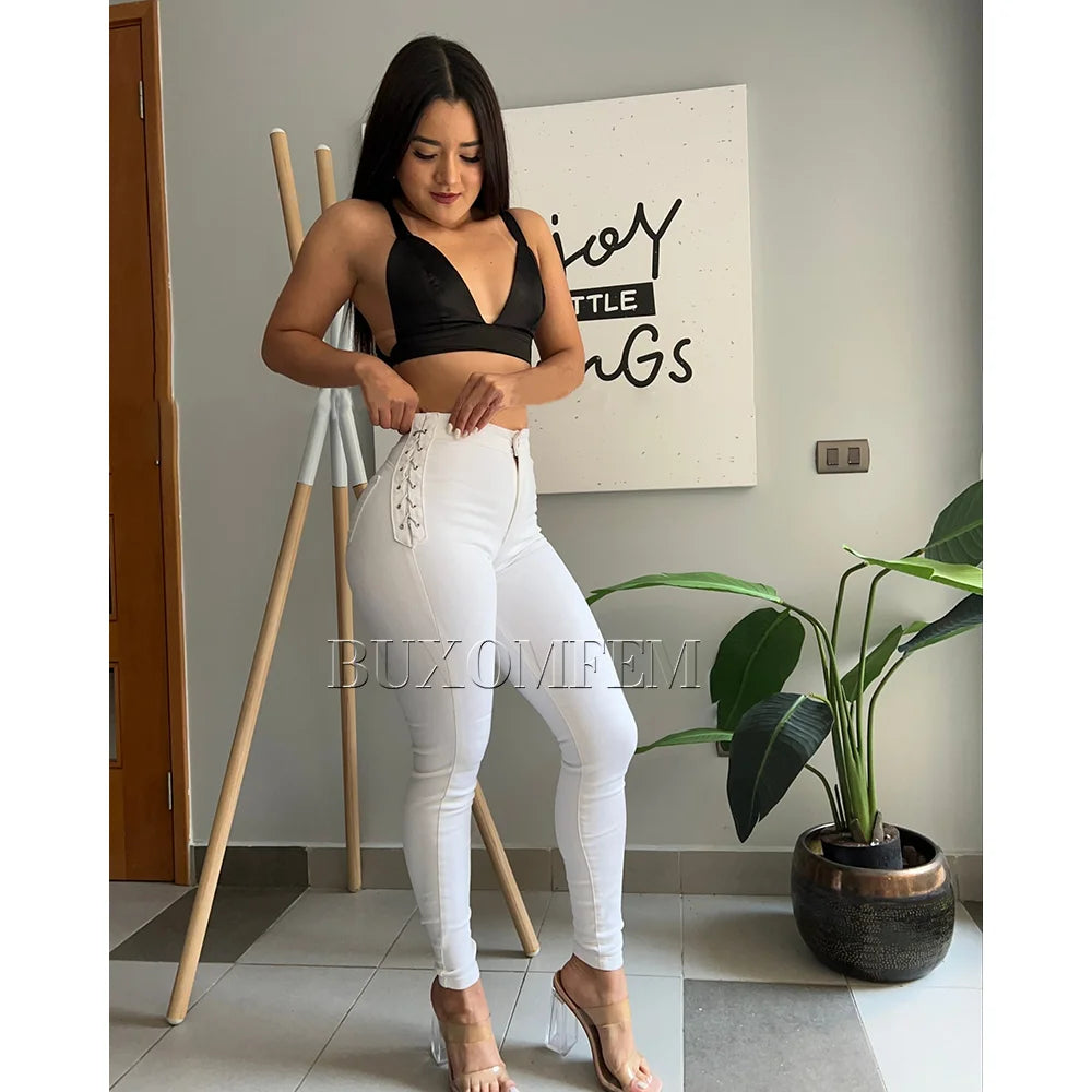 Fashion High Waist Slim Fit  Jeans for Women