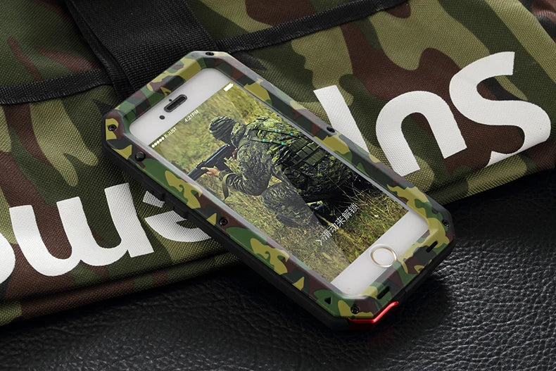 Heavy Duty Protection Armor Metal Phone Case for iPhone 17 16 15 14 13 12 11 Pro XS MAX SE XR X 6 7 Aluminum Shockproof Cover
