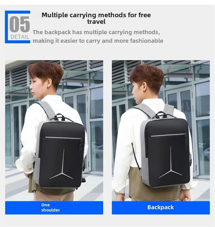 New Anti-theft USB Waterproof Hard Case Travel Smart Laptop Motorcycle Backpack Man EVA Fashion Business Men's Shell Backpack