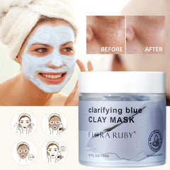 Facial Mask-Moisturizing Mud Film Skin Care Face Masks Skincare Deep Cleansing Face Mask Clarifying Blue Clay Mask 4 FL.OZ/120G