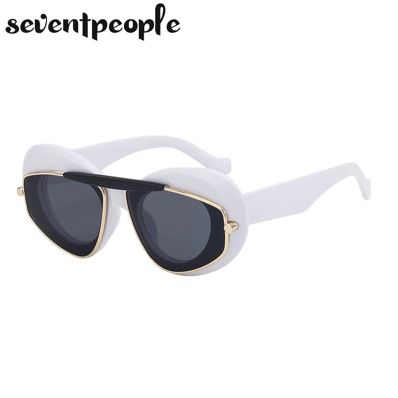 Sunglasses Women Brand Designer Fashion Oval Sunglasses