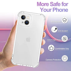 Shockproof Case For iPhone 15 14 13 12 11 Pro Max Ultra Thin Silicone Soft Clear Case