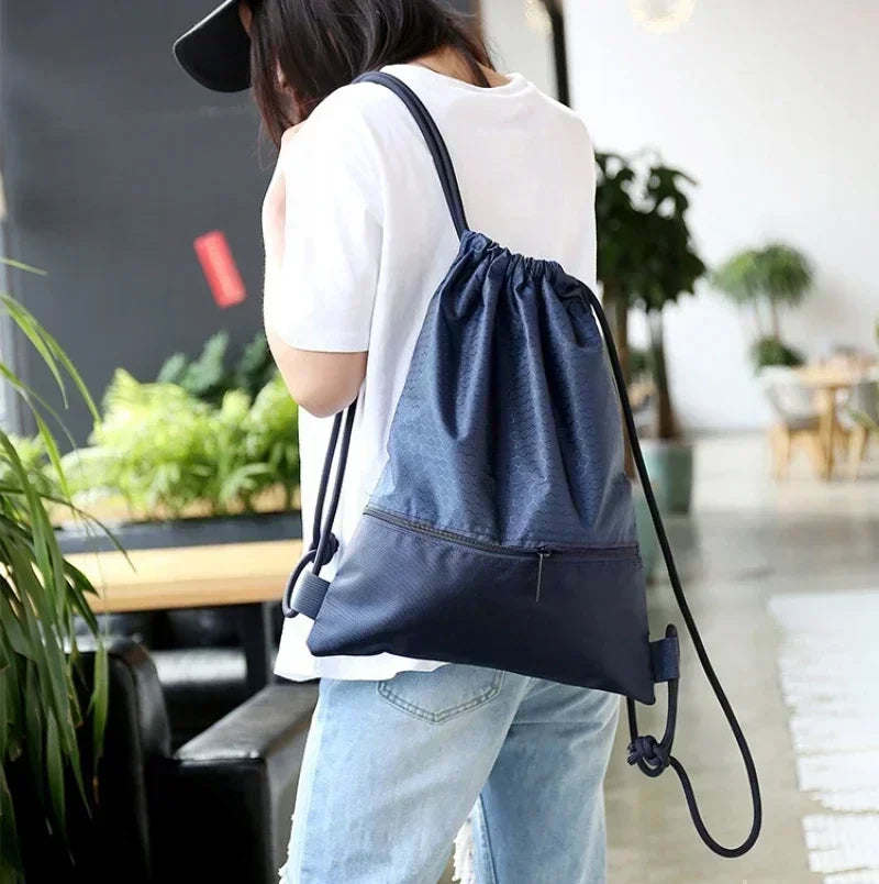 Sport 5 Color Drawstring Pocket Simple Backpack Men's and Women's Fitness Backpack Lightweight Basketball Bag Oxford Zipper Bags