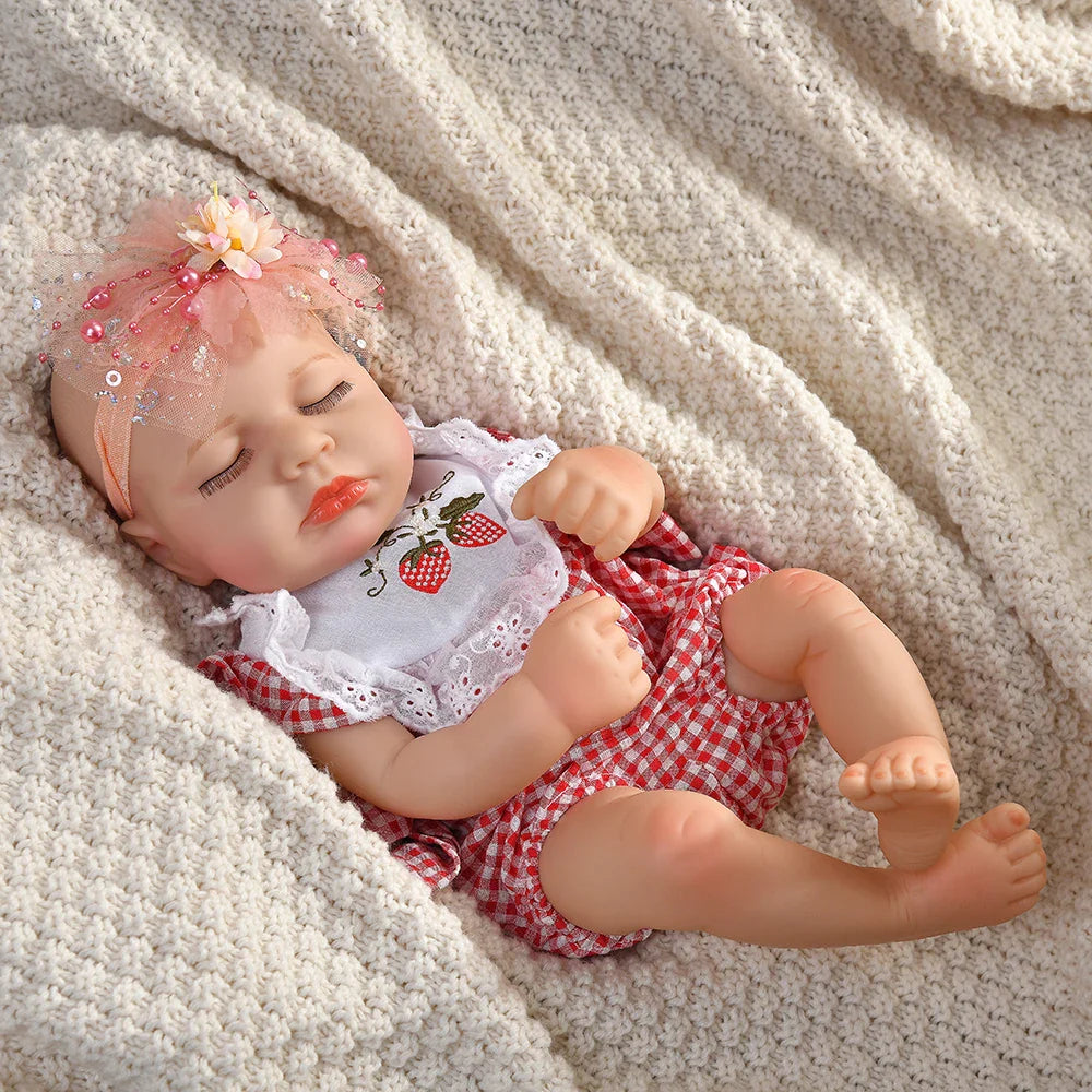 16 Inch 40cm Loulou Full Body Soft Vinyl Girl Reborn Baby Doll Lifelike Bebe Reborn Doll Toys Realistic Baby Doll Toys