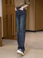 Y2k Jeans Large Size Loose Narrow Version Straight Leg Women Jeans